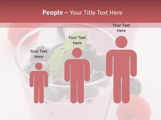 Glass Sweet Fruit Yogurt PowerPoint Template