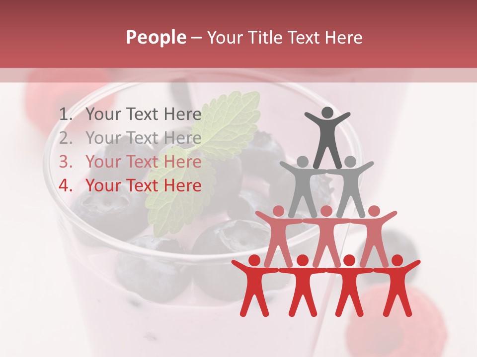 Glass Sweet Fruit Yogurt PowerPoint Template