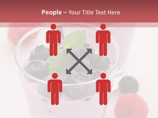 Glass Sweet Fruit Yogurt PowerPoint Template