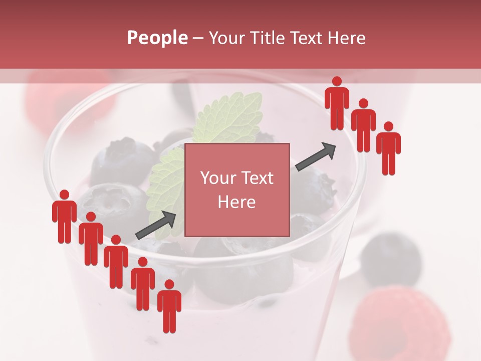 Glass Sweet Fruit Yogurt PowerPoint Template