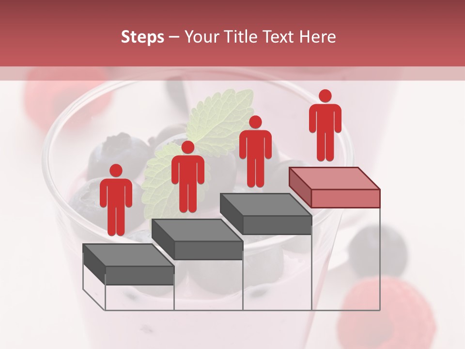 Glass Sweet Fruit Yogurt PowerPoint Template