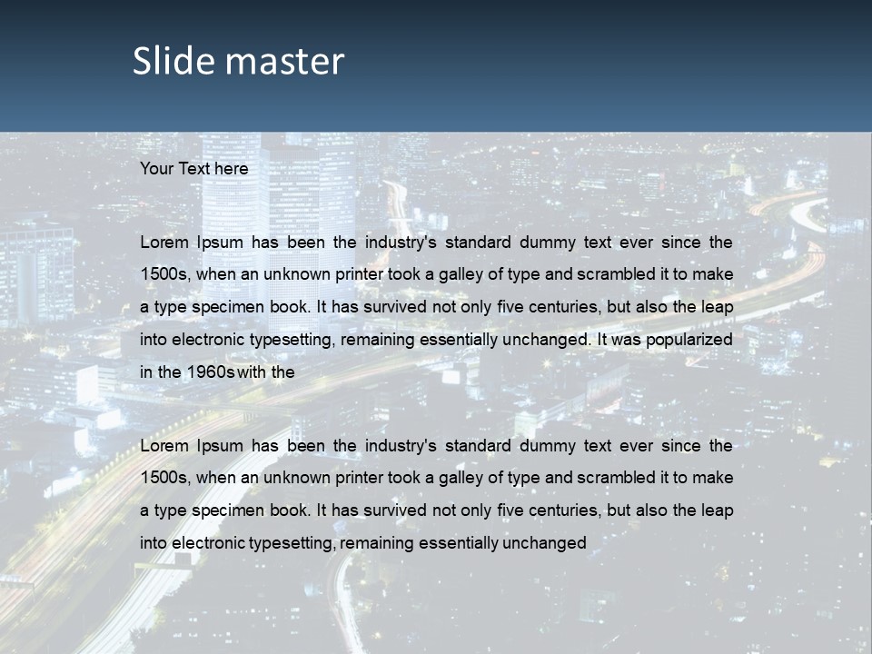 Clear Sky City Skyscraper PowerPoint Template