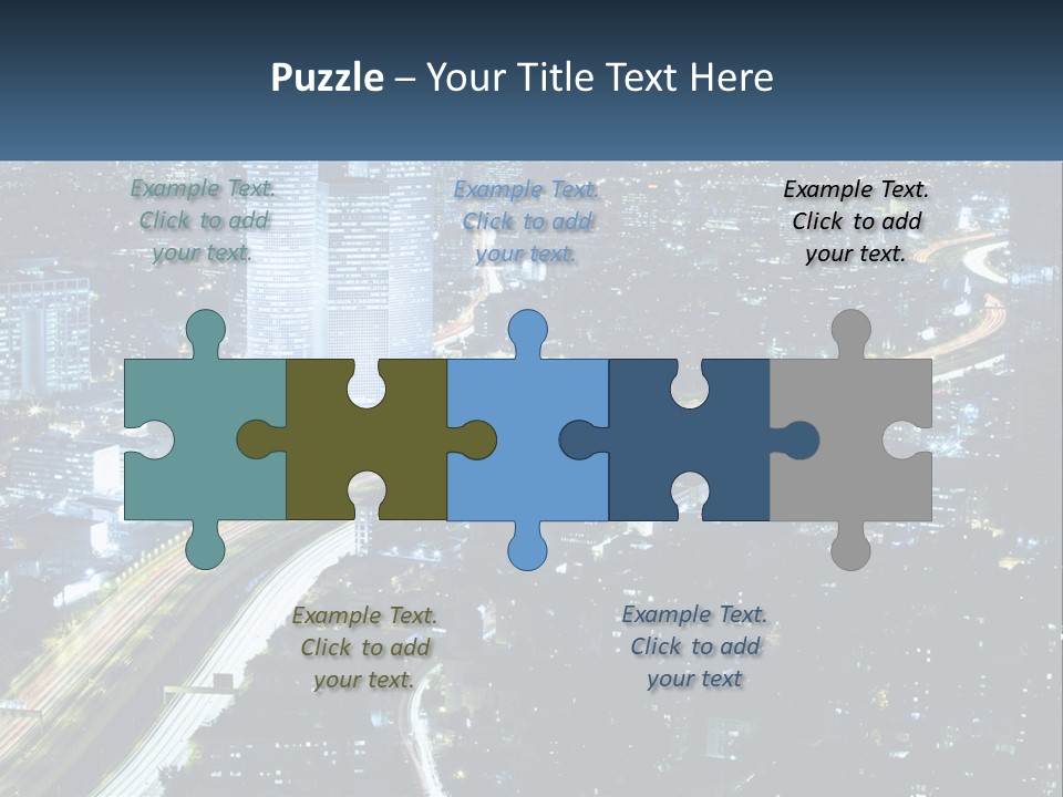 Clear Sky City Skyscraper PowerPoint Template