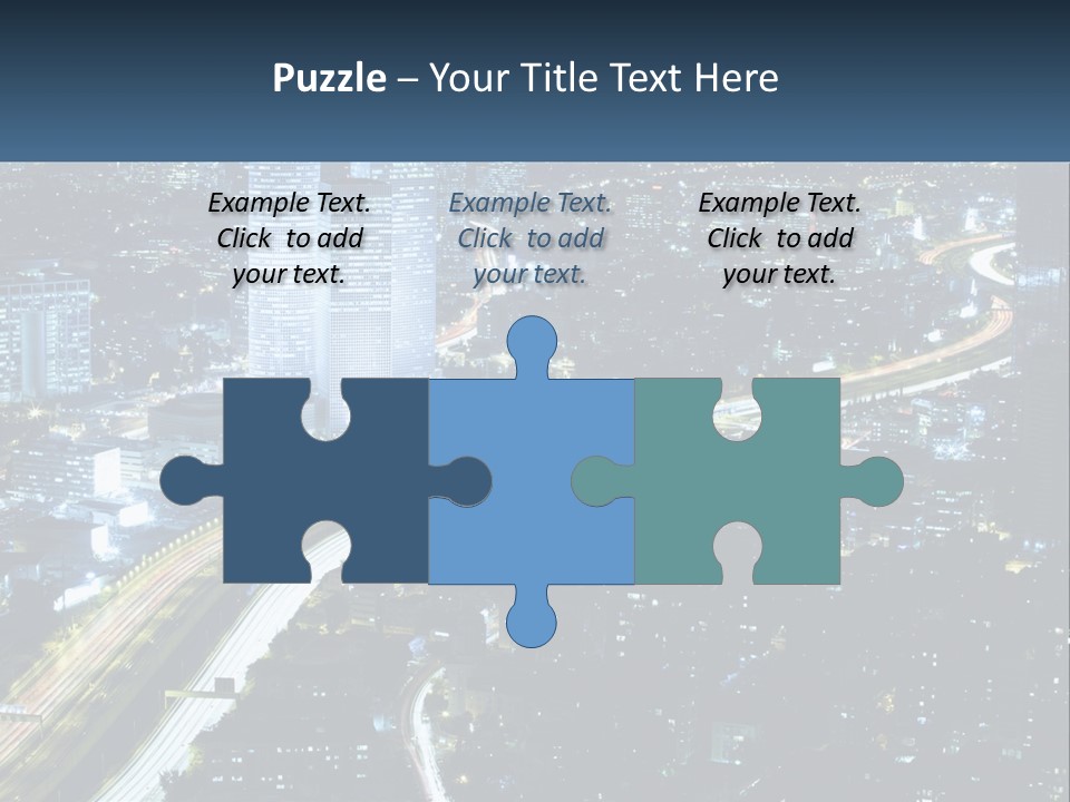 Clear Sky City Skyscraper PowerPoint Template