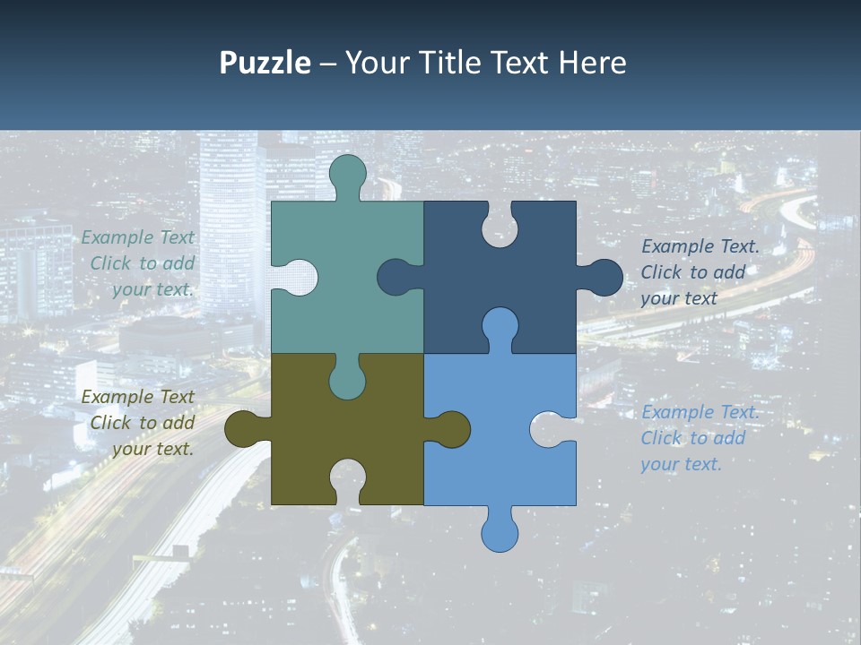 Clear Sky City Skyscraper PowerPoint Template