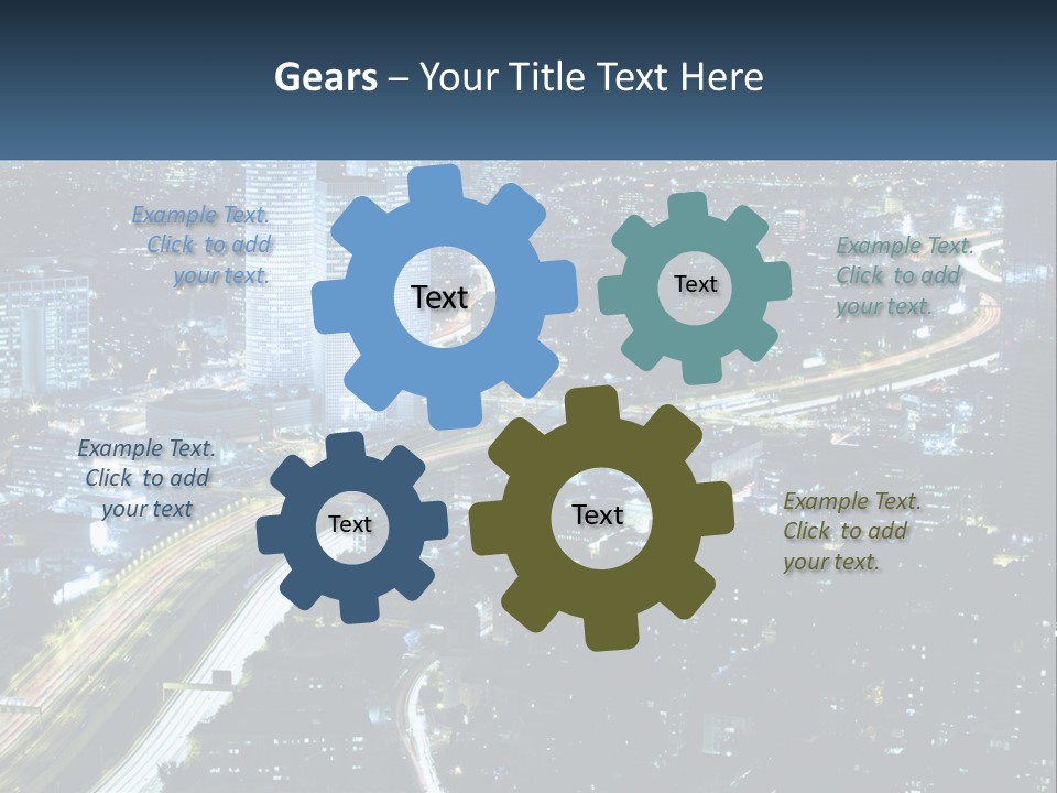 Clear Sky City Skyscraper PowerPoint Template