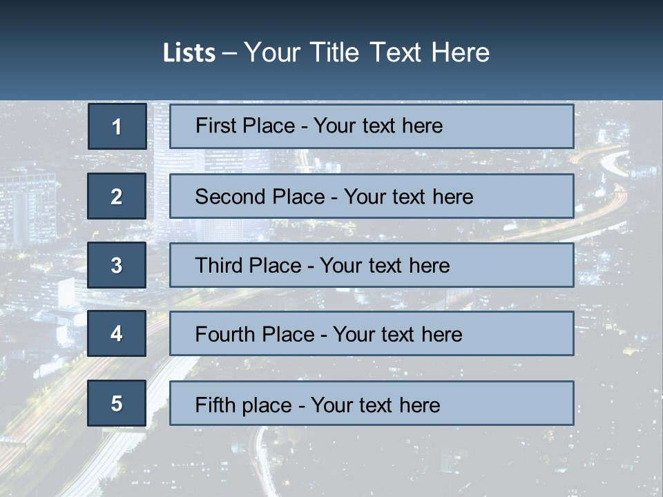 Clear Sky City Skyscraper PowerPoint Template