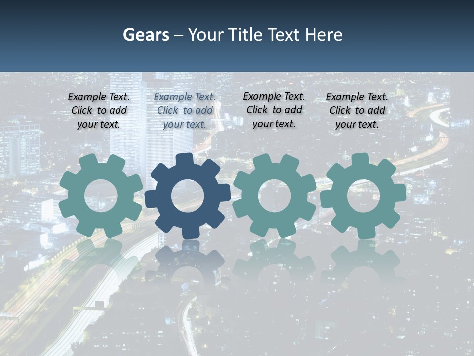 Clear Sky City Skyscraper PowerPoint Template