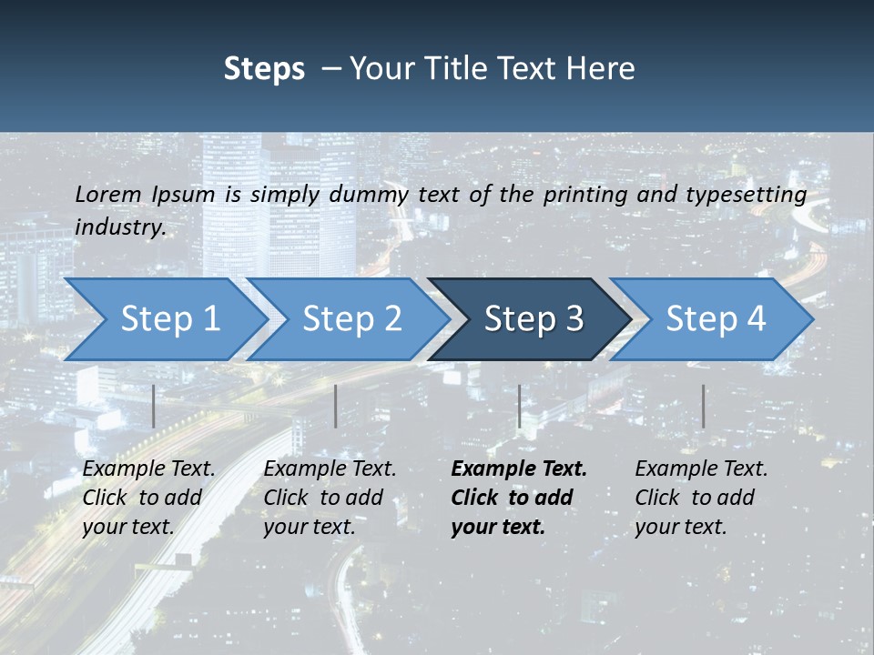 Clear Sky City Skyscraper PowerPoint Template