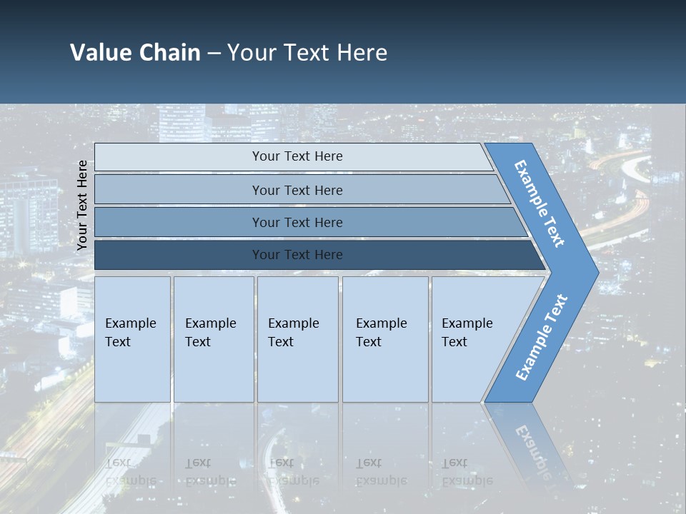 Clear Sky City Skyscraper PowerPoint Template