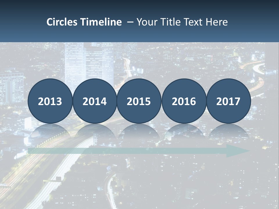 Clear Sky City Skyscraper PowerPoint Template