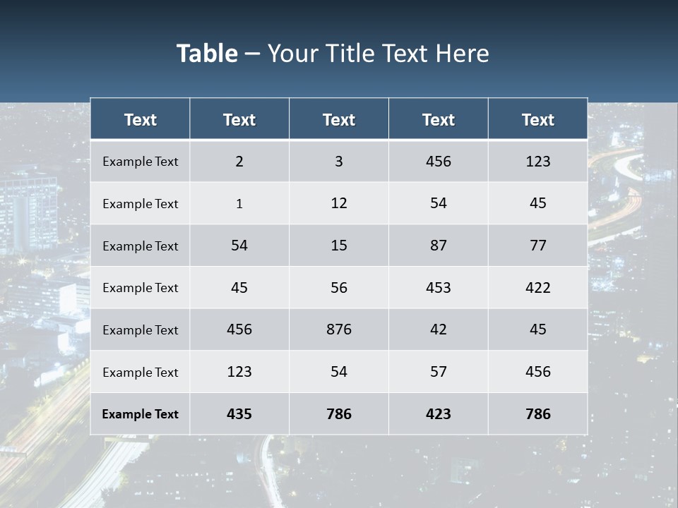Clear Sky City Skyscraper PowerPoint Template