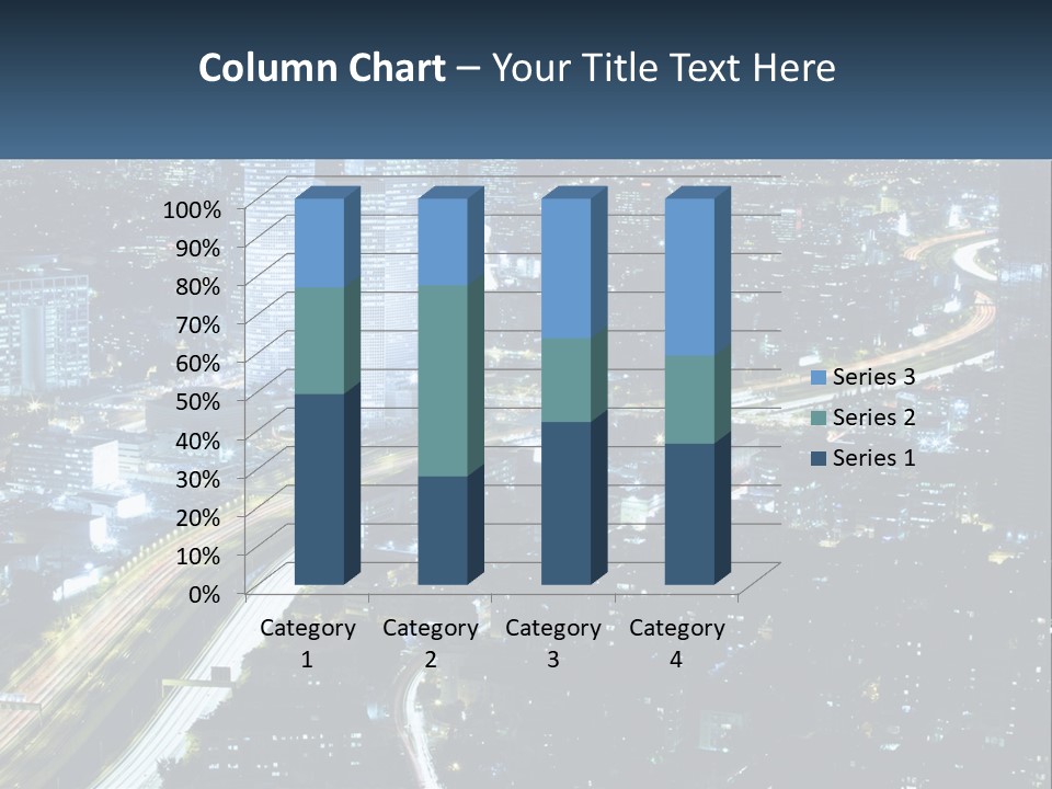 Clear Sky City Skyscraper PowerPoint Template
