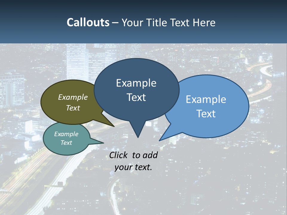 Clear Sky City Skyscraper PowerPoint Template
