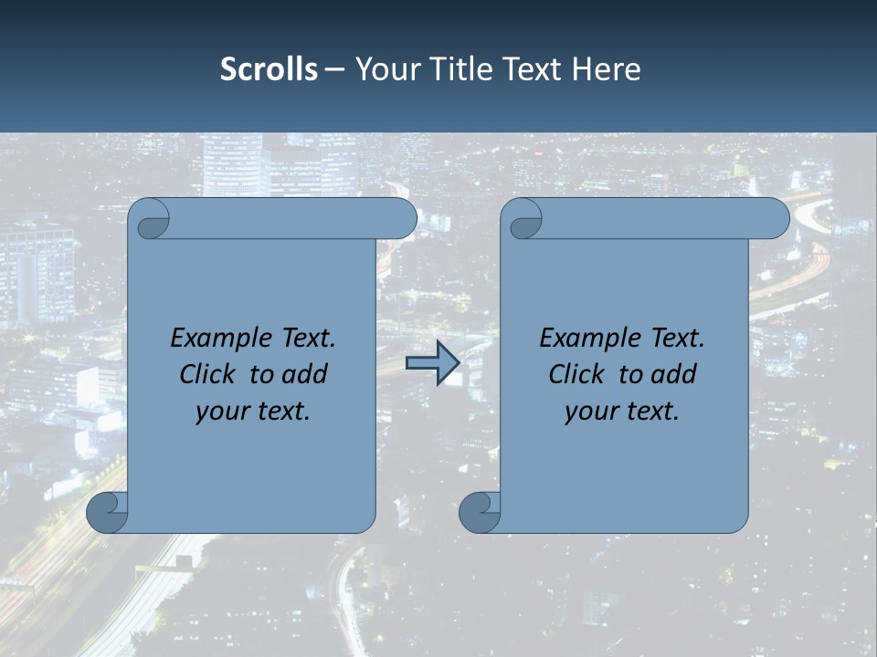 Clear Sky City Skyscraper PowerPoint Template