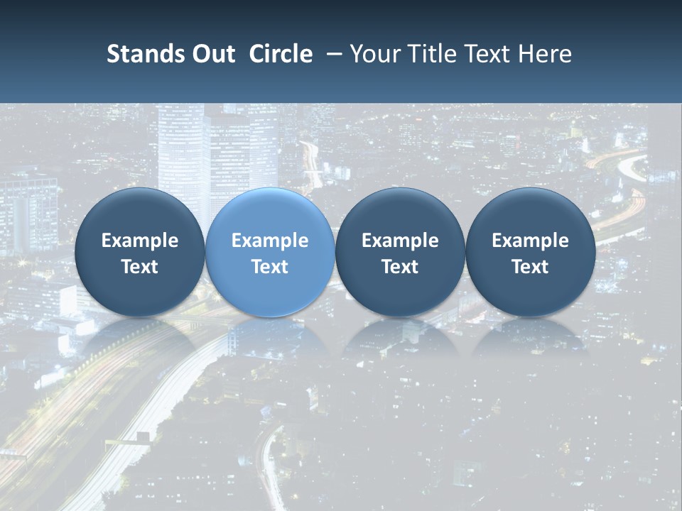 Clear Sky City Skyscraper PowerPoint Template