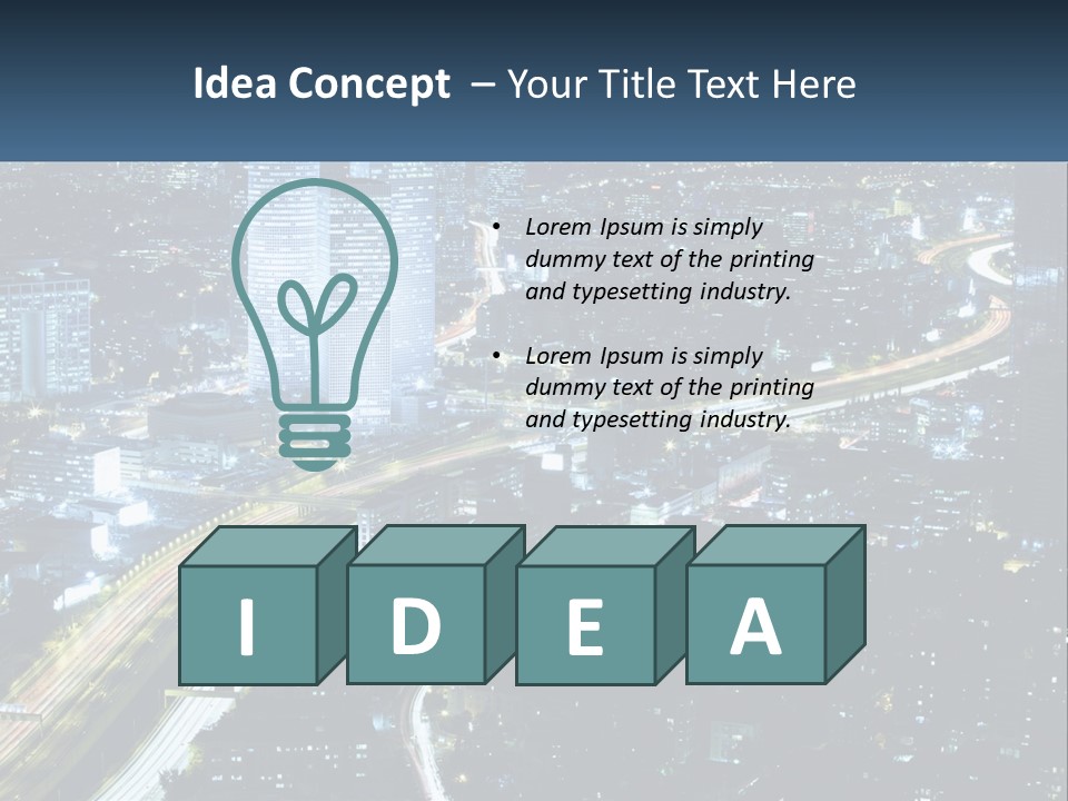 Clear Sky City Skyscraper PowerPoint Template