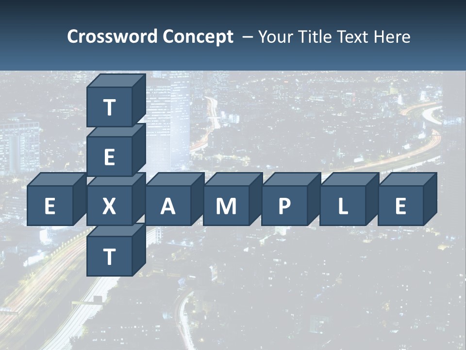 Clear Sky City Skyscraper PowerPoint Template