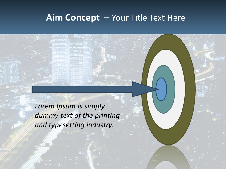 Clear Sky City Skyscraper PowerPoint Template