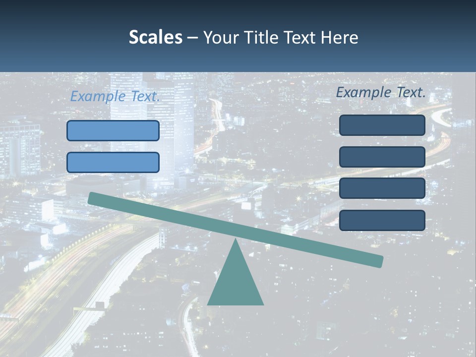 Clear Sky City Skyscraper PowerPoint Template