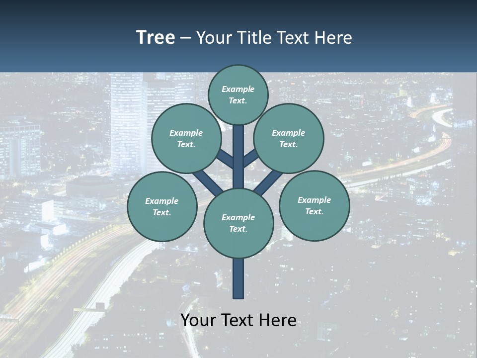 Clear Sky City Skyscraper PowerPoint Template