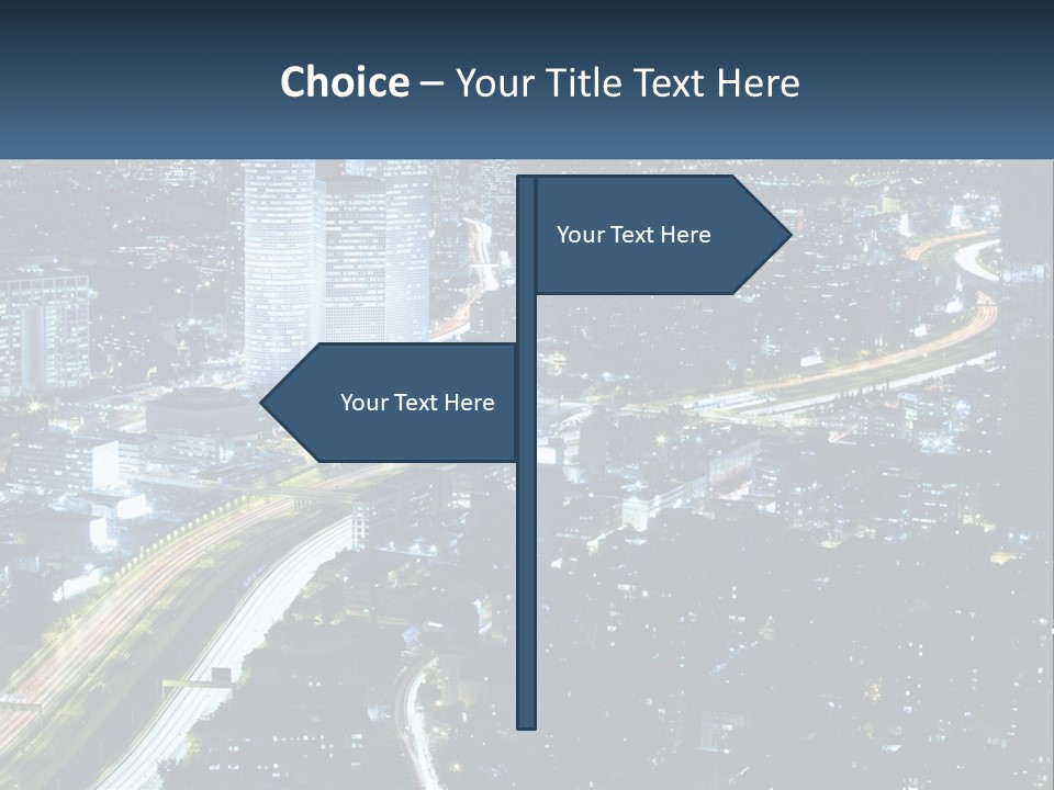 Clear Sky City Skyscraper PowerPoint Template