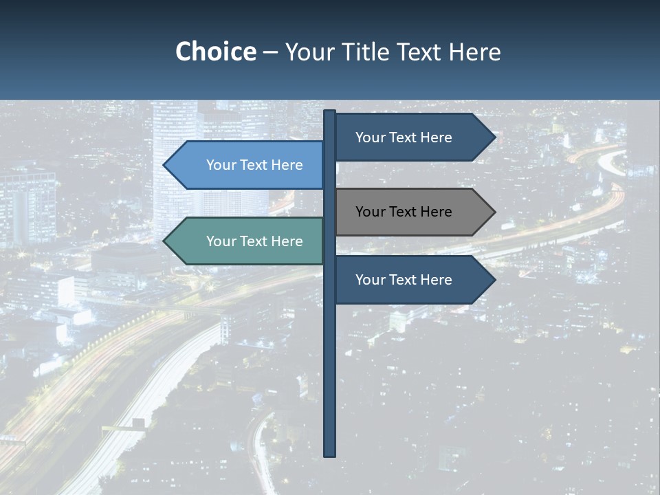 Clear Sky City Skyscraper PowerPoint Template