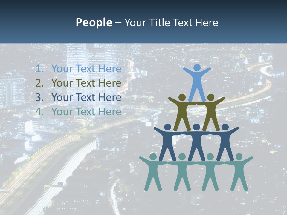 Clear Sky City Skyscraper PowerPoint Template