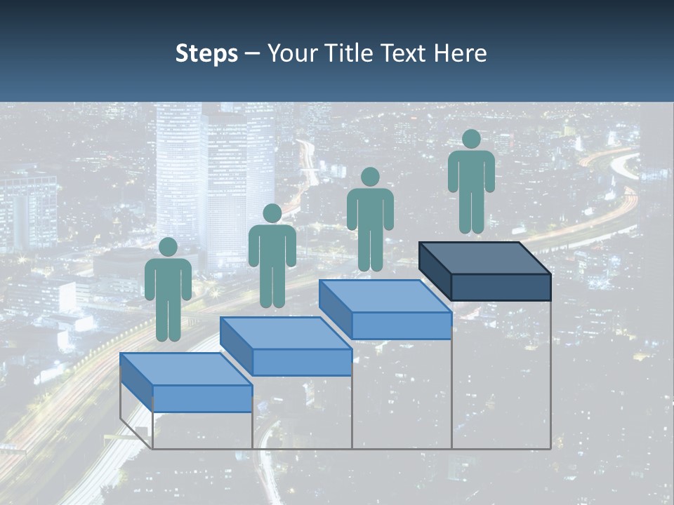 Clear Sky City Skyscraper PowerPoint Template