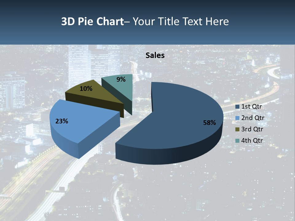 Clear Sky City Skyscraper PowerPoint Template