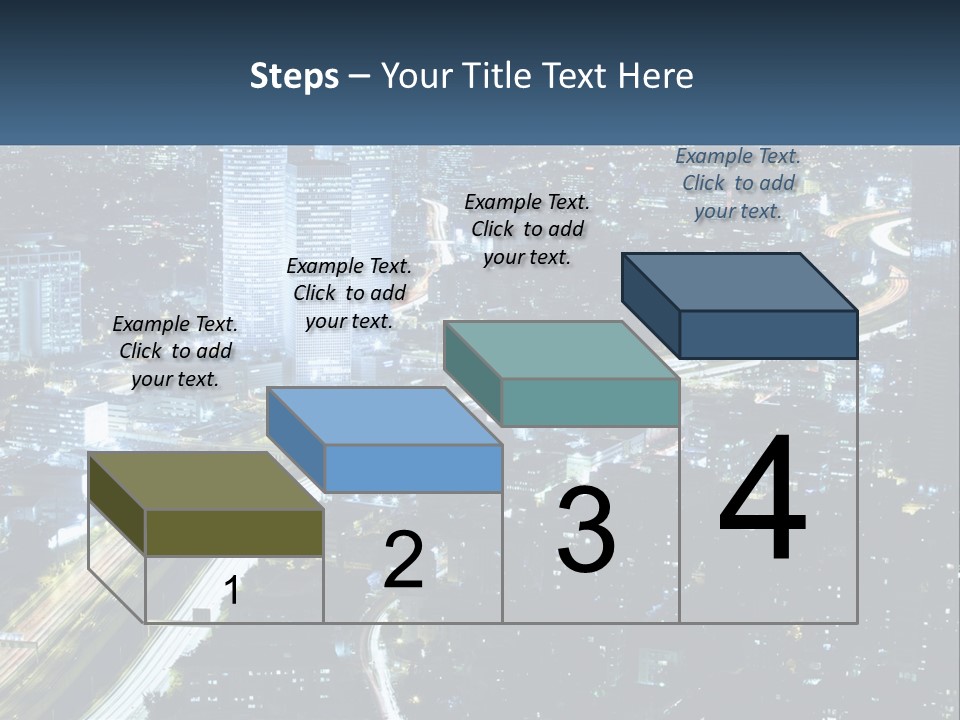 Clear Sky City Skyscraper PowerPoint Template