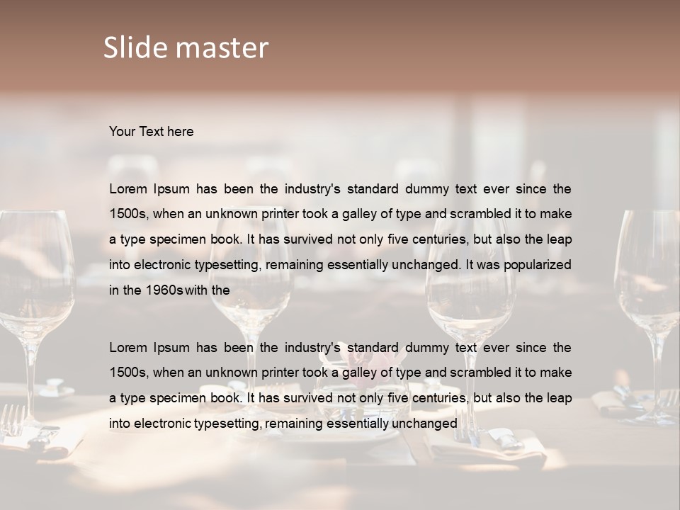 Food Luxury Silver PowerPoint Template