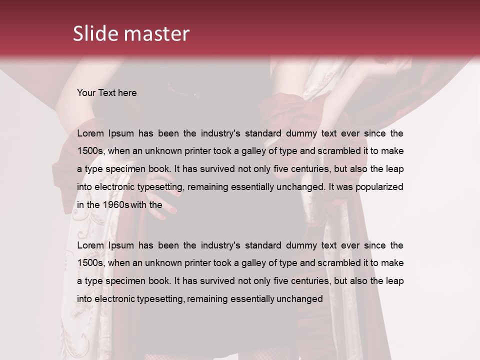 Curtain Elegance Sensuality PowerPoint Template