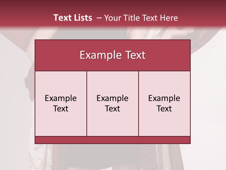 Curtain Elegance Sensuality PowerPoint Template