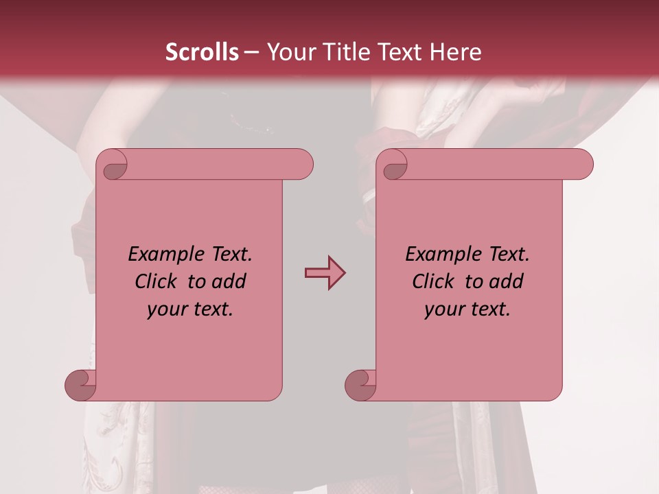 Curtain Elegance Sensuality PowerPoint Template