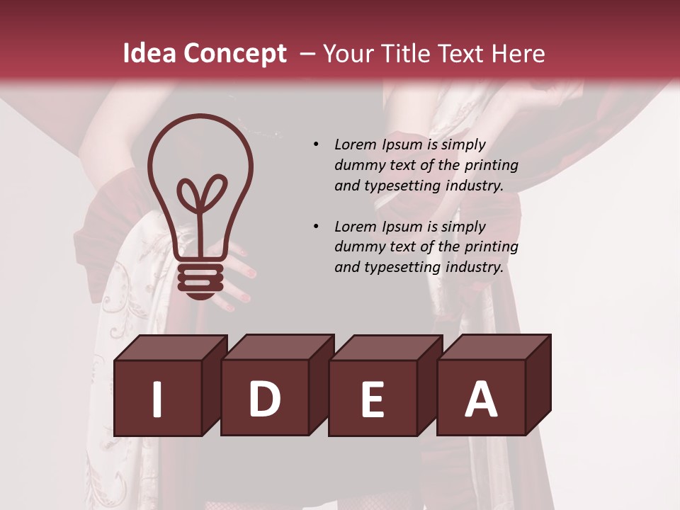 Curtain Elegance Sensuality PowerPoint Template