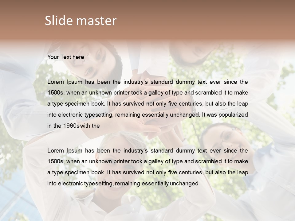 Businesspeople Unity Agree PowerPoint Template