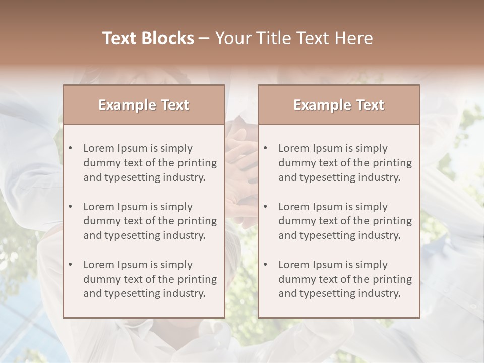 Businesspeople Unity Agree PowerPoint Template