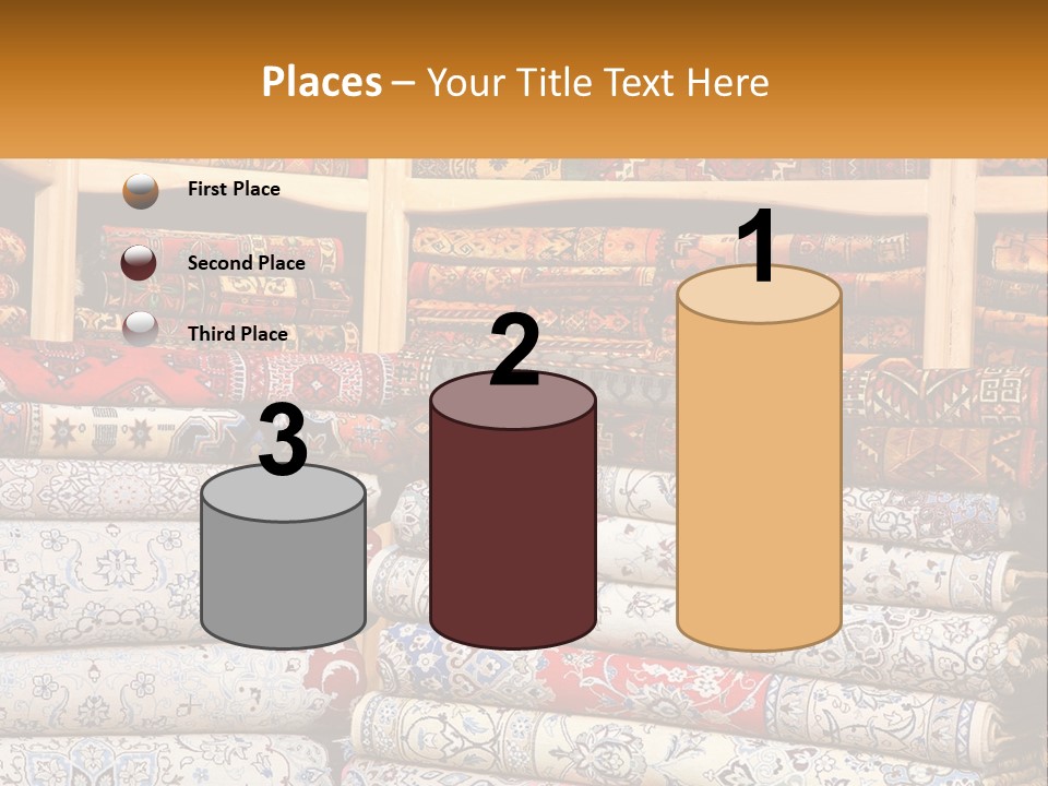 Tapestry Texture Flower PowerPoint Template