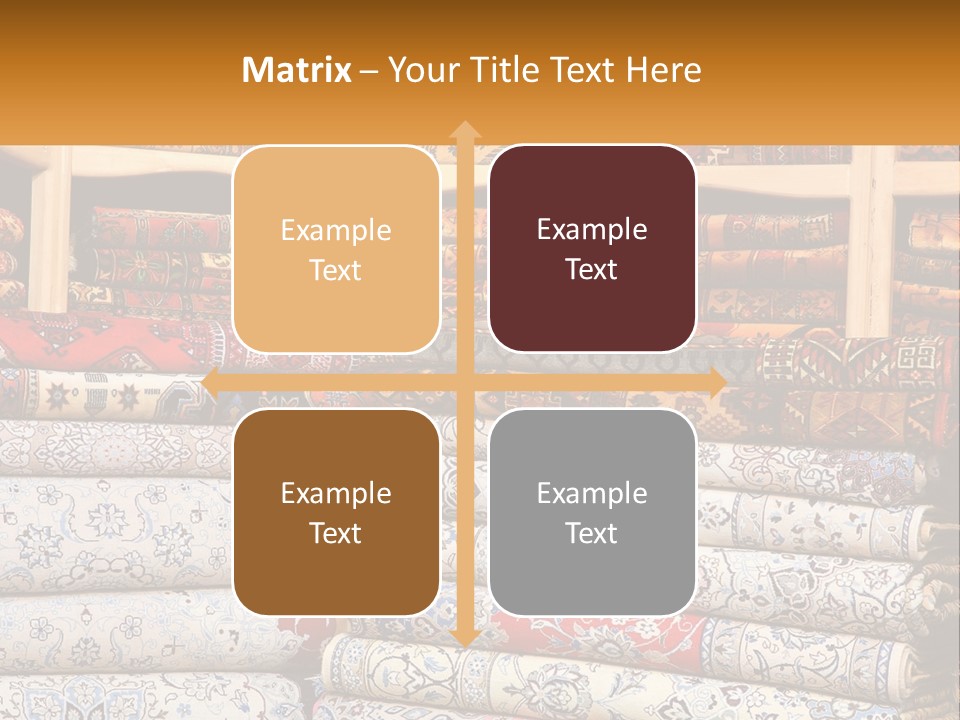 Tapestry Texture Flower PowerPoint Template