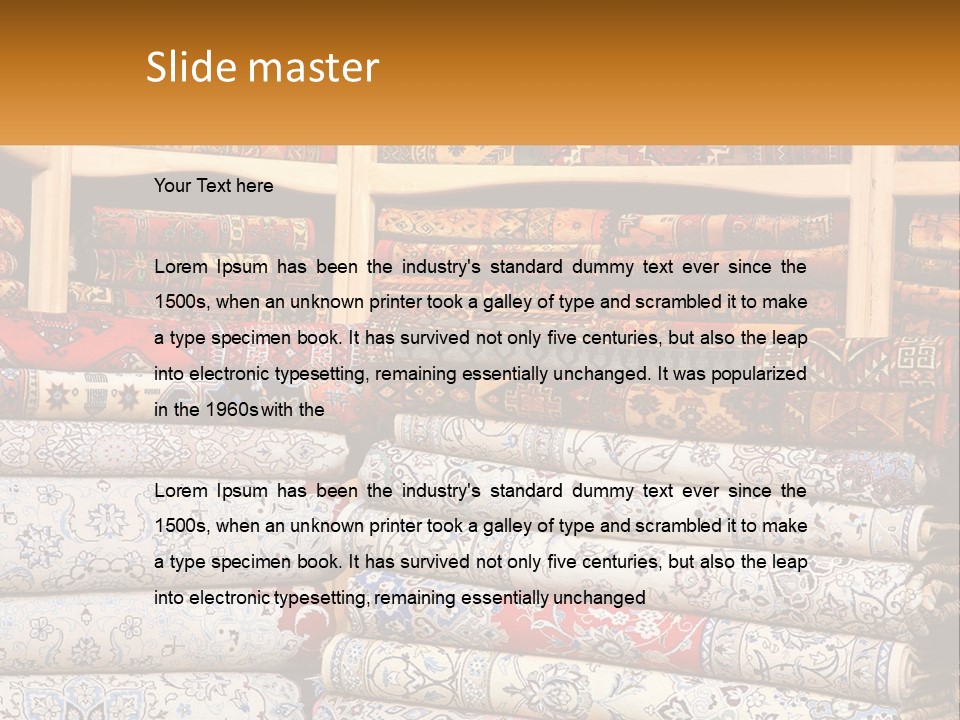 Tapestry Texture Flower PowerPoint Template