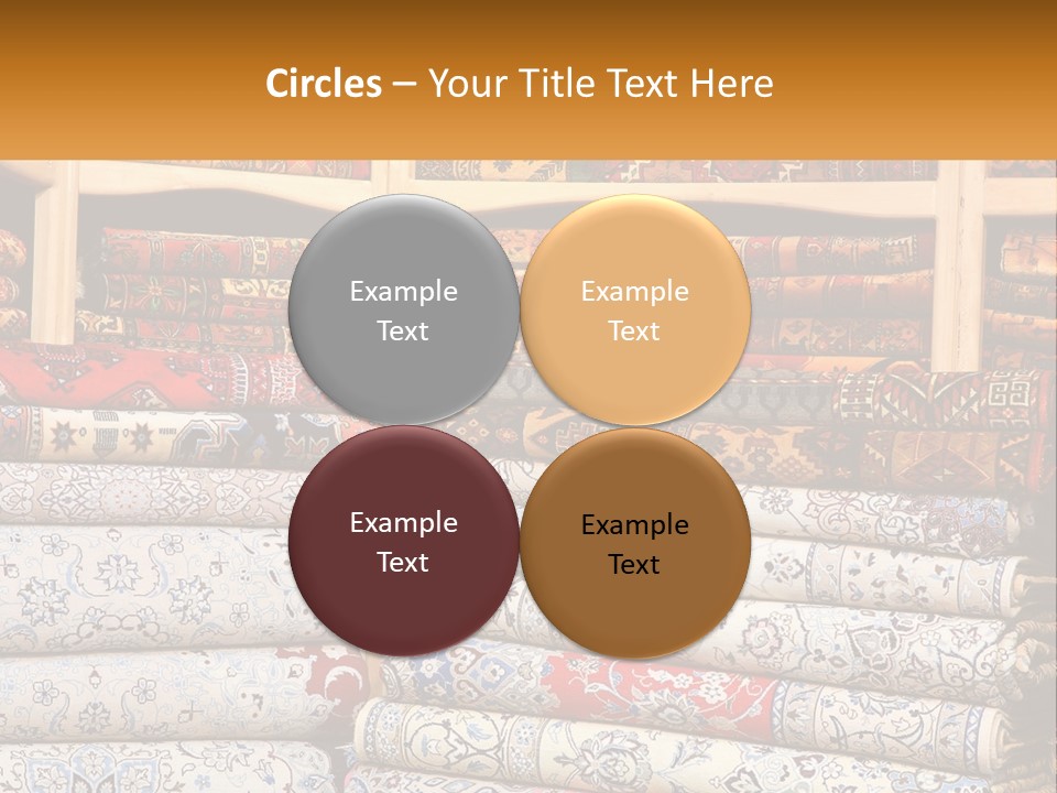 Tapestry Texture Flower PowerPoint Template