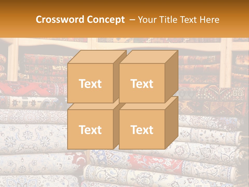 Tapestry Texture Flower PowerPoint Template