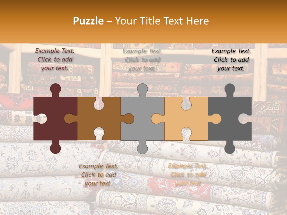 Tapestry Texture Flower PowerPoint Template