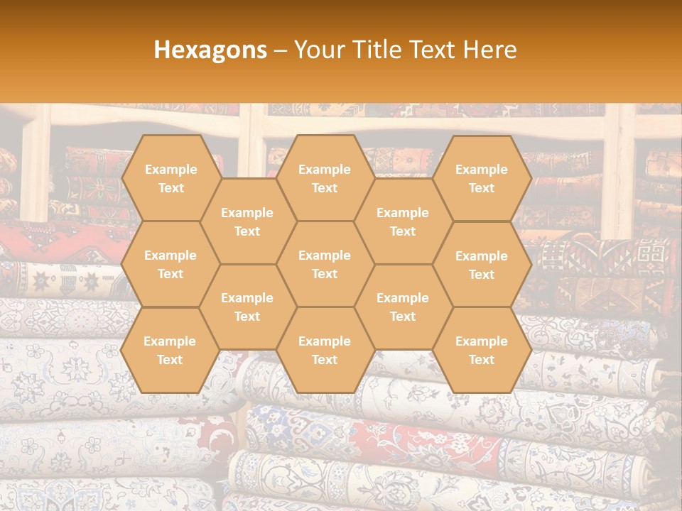 Tapestry Texture Flower PowerPoint Template