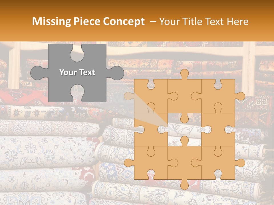 Tapestry Texture Flower PowerPoint Template