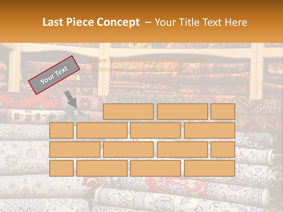 Tapestry Texture Flower PowerPoint Template