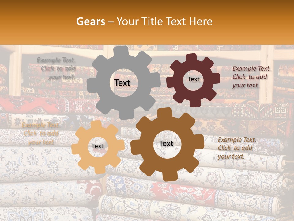 Tapestry Texture Flower PowerPoint Template