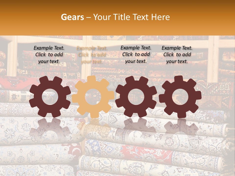 Tapestry Texture Flower PowerPoint Template