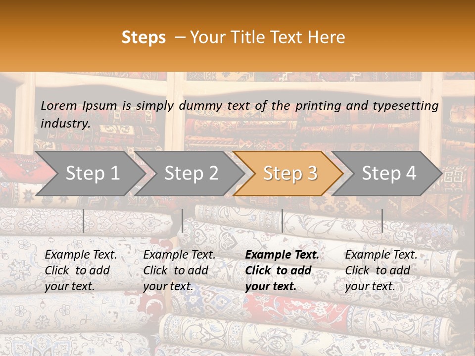 Tapestry Texture Flower PowerPoint Template